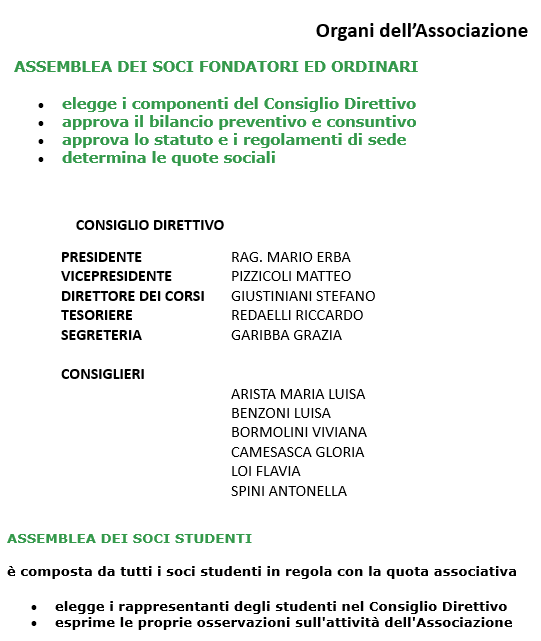 Consiglio direttivo Unitre